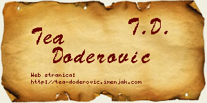 Tea Doderović vizit kartica